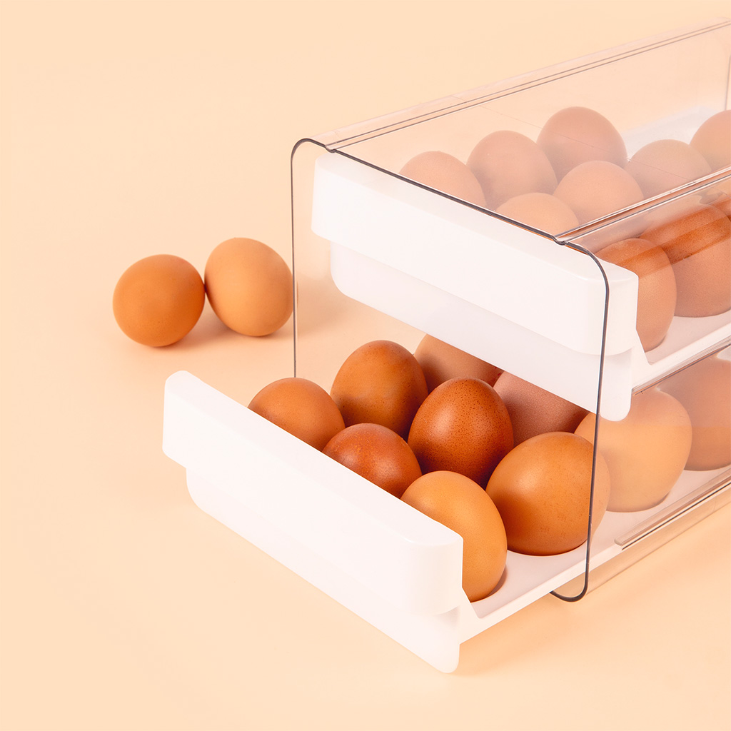 Organizer per frigorifero 2 vassoi per uova - Great Plastic