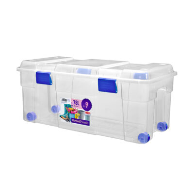 Caja de almacenamiento de plástico con ruedas 78L - Great Plastic - ref. 2000